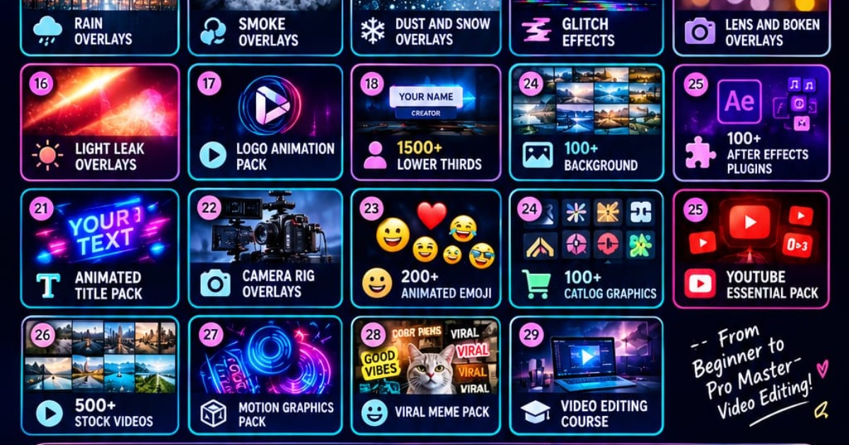 THE ULTIMATE VIDEO EDITING MEGA BUNDLES- AT JUST ₹ 199, image 4