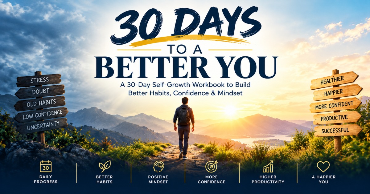 🌱 30 Days to a Better You — Self-Growth Workbook