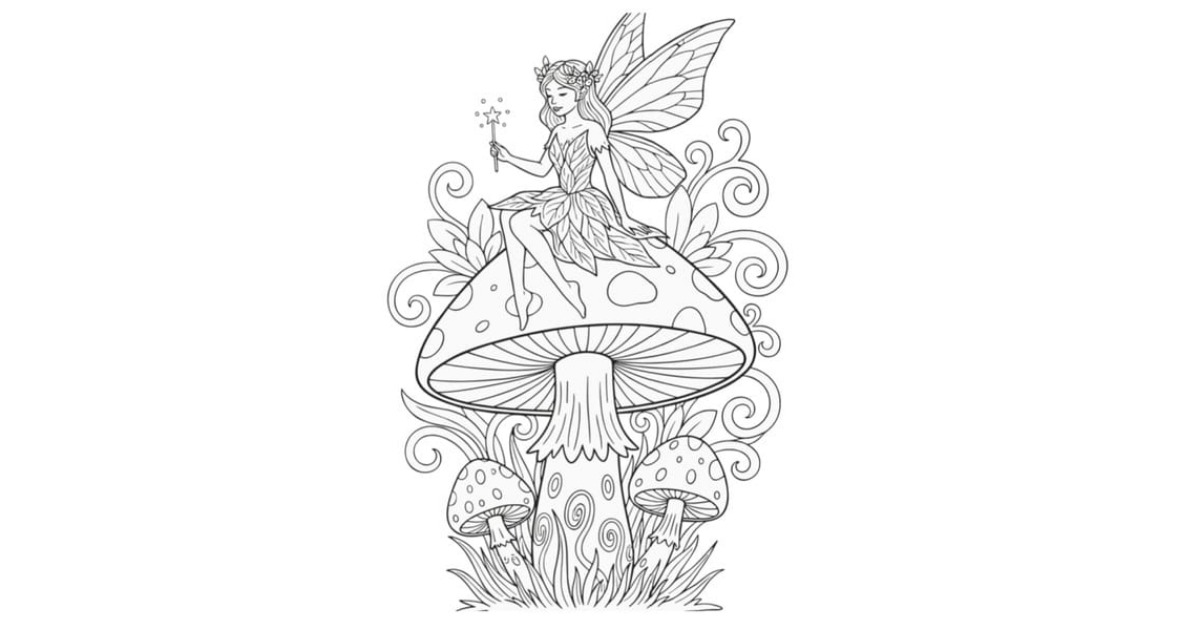 Princess & Fairy Coloring Book: 20 Cute Coloring Designs for Kids, image 2