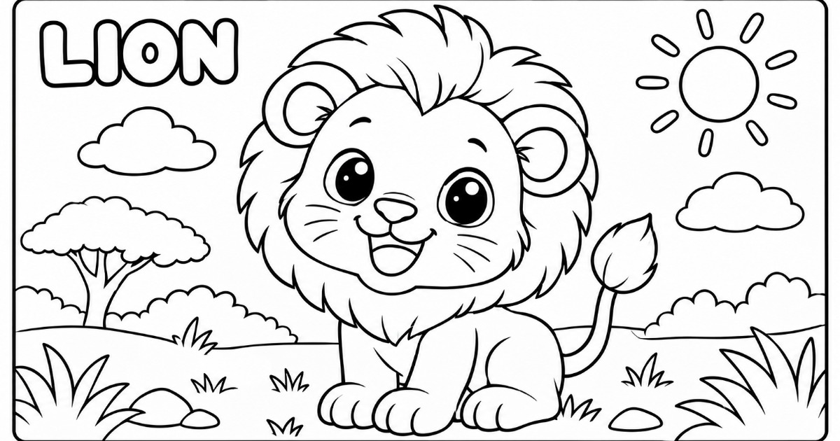 Cute Animals Coloring Book for Kids | 25 Fun & Adorable Animal Coloring Pages, image 2