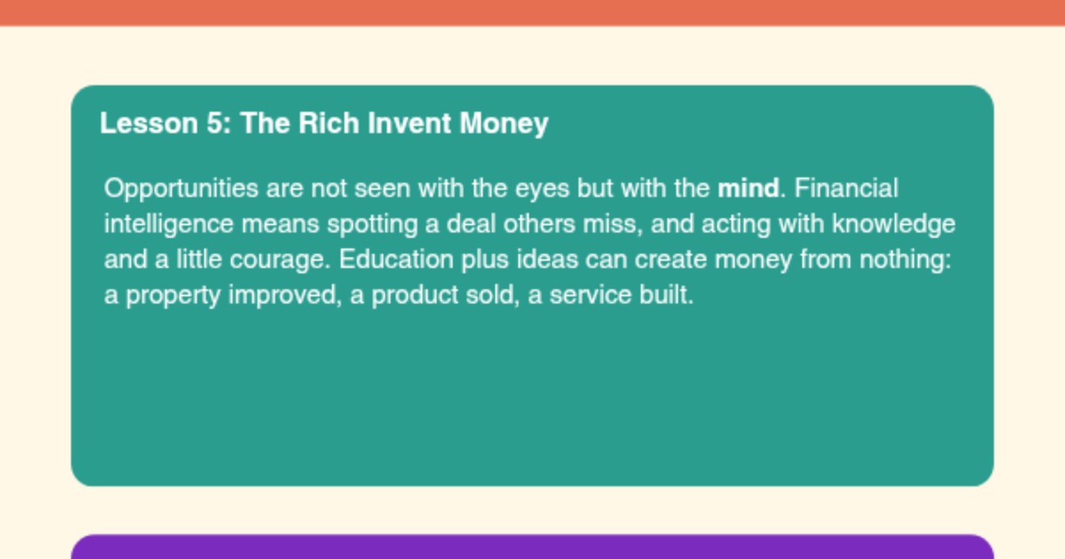 "Rich Dad poor Dad ", image 5