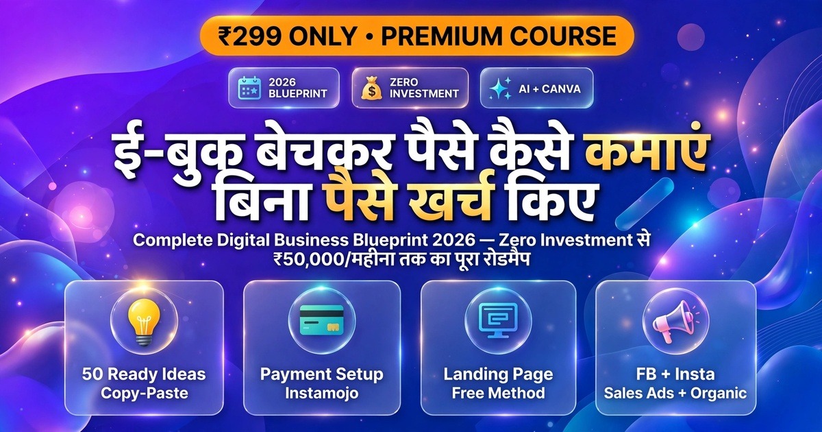 E-book sell कर के पैसे कमाओ