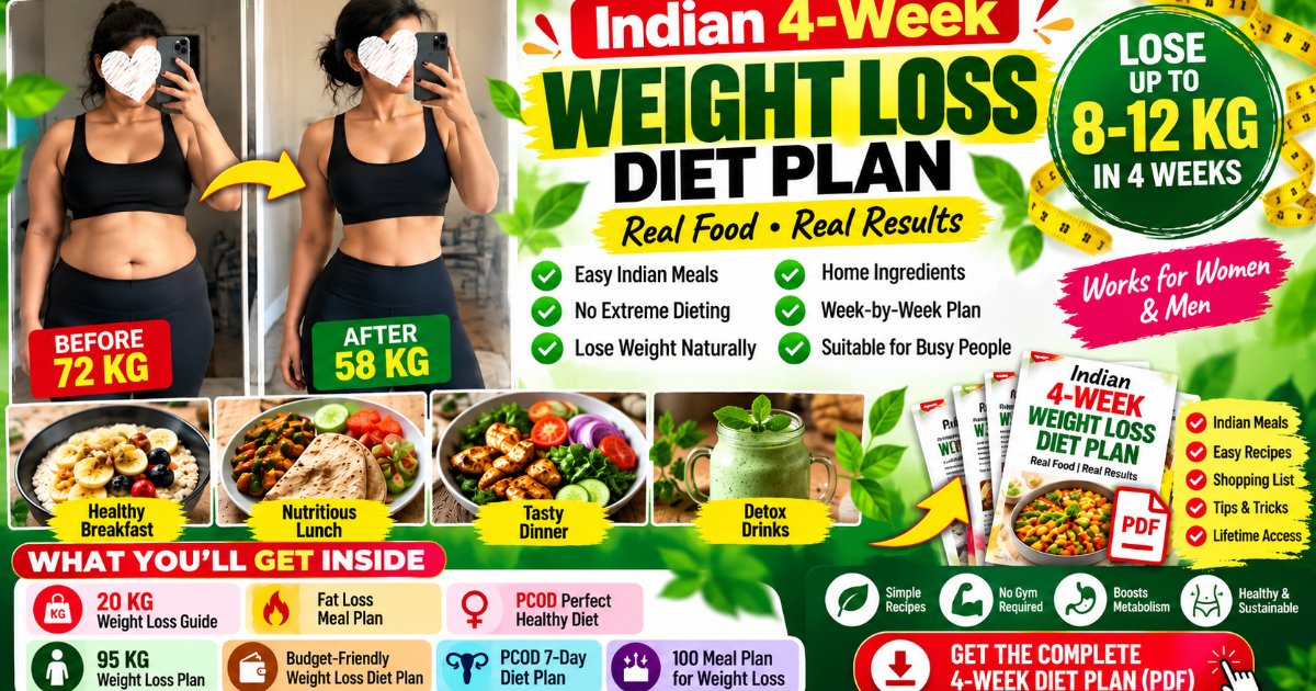 ЁЯеЧIndian 4-Week Weight Loss Toolkit