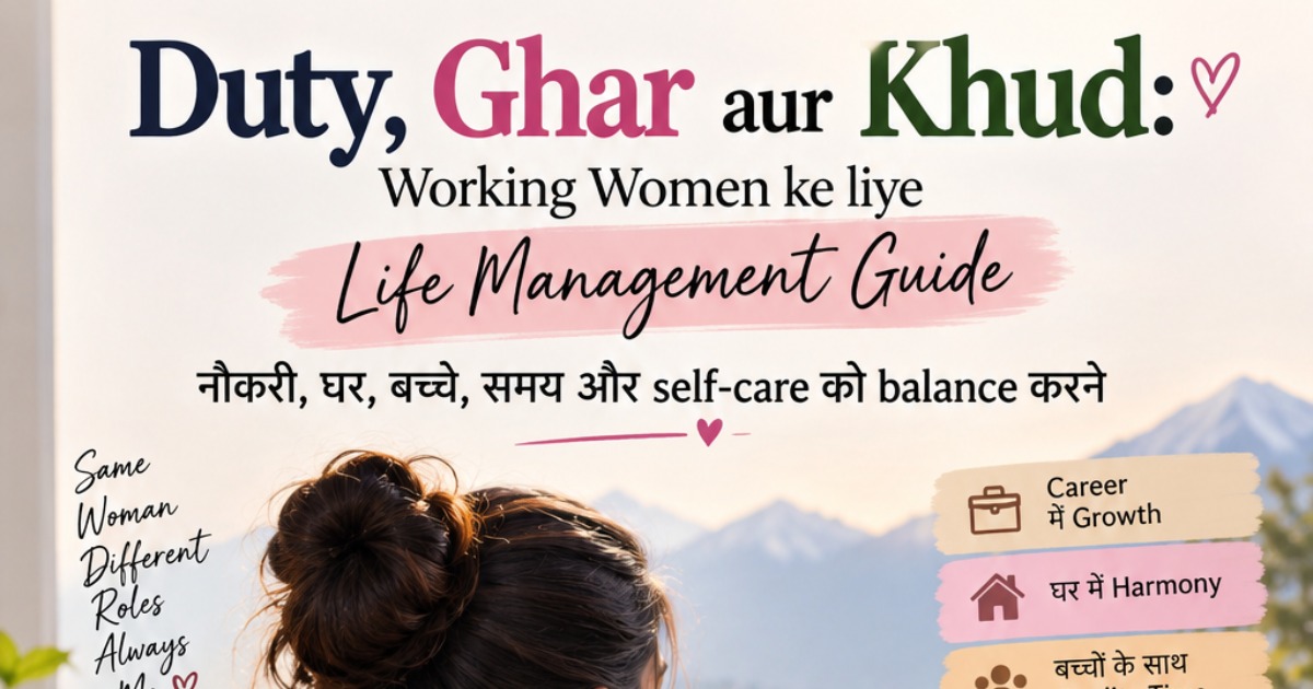 "Duty, Ghar aur Khud: Working Women ke liye Life Management Guide"  नौकरी, घर, बच्चे, समय और self-care को balance करने — image 2