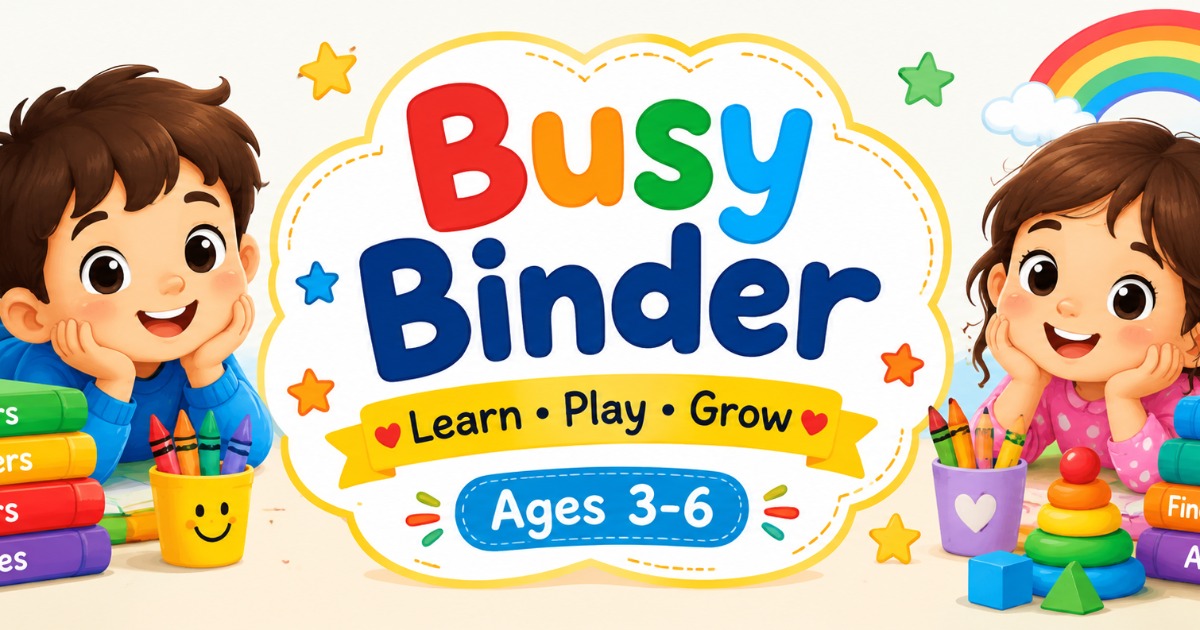 Busy Binder for Kids Ages 3–6 year
