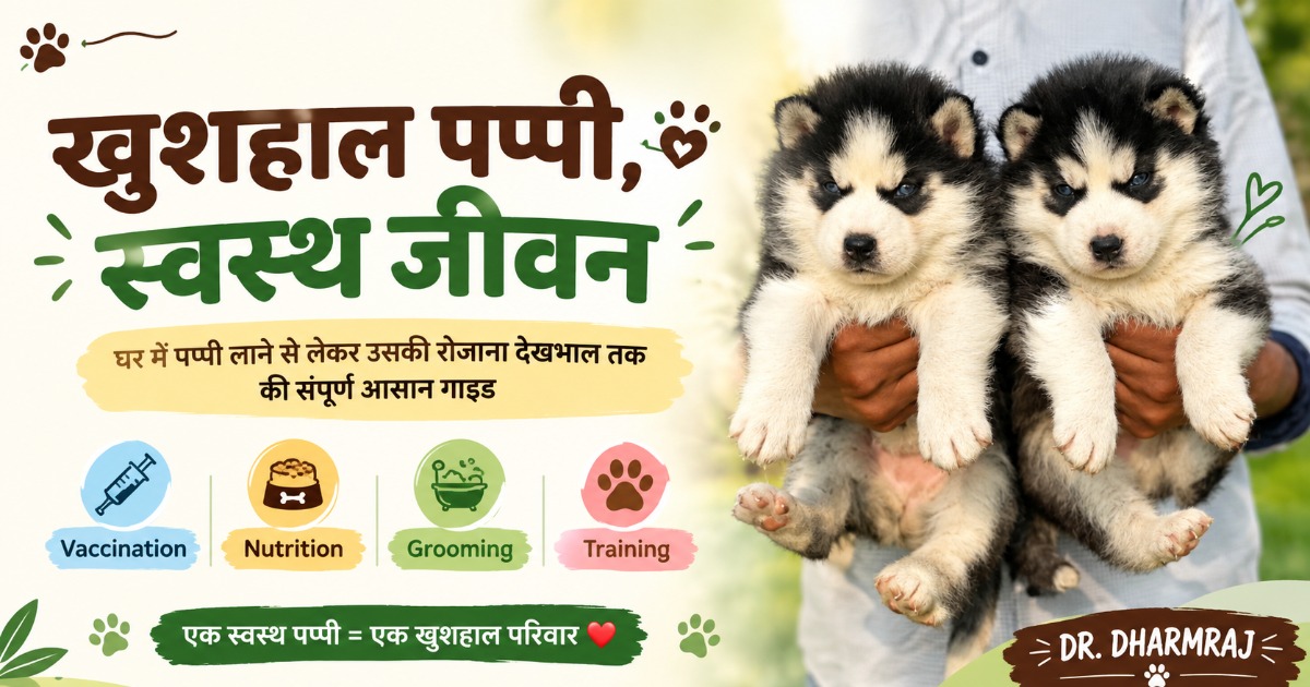 खुशहाल पप्पी, स्वस्थ जीवन 🐾 घर में पप्पी की देखभाल की संपूर्ण आसान गाइड 🐕🦺