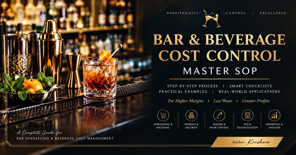 BAR & BEVERAGE COST CONTROL MASTER SOP