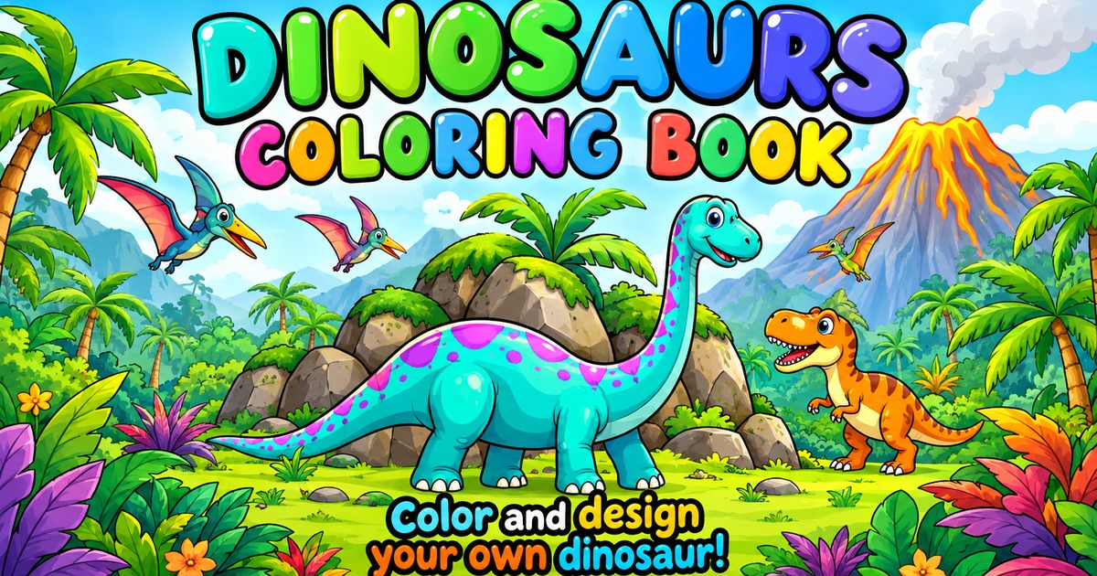 🦖 Dinosaur Coloring Book for Kids, image 2