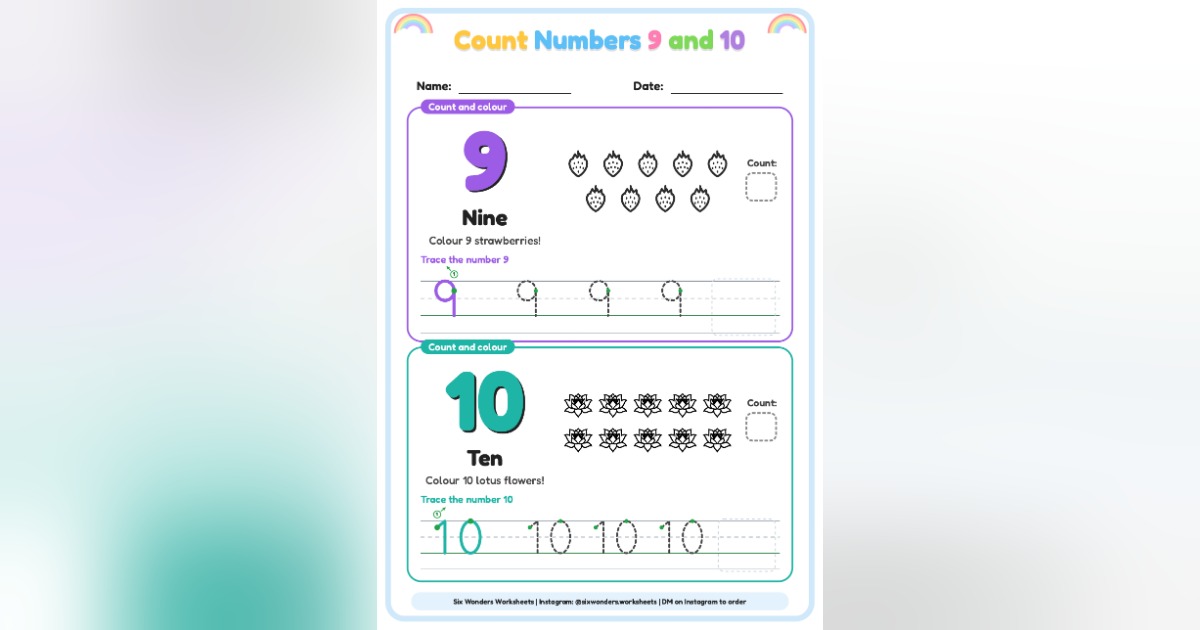 Six Wonders Starter Pack: 50 Worksheets (Ages 3 to 6), image 5