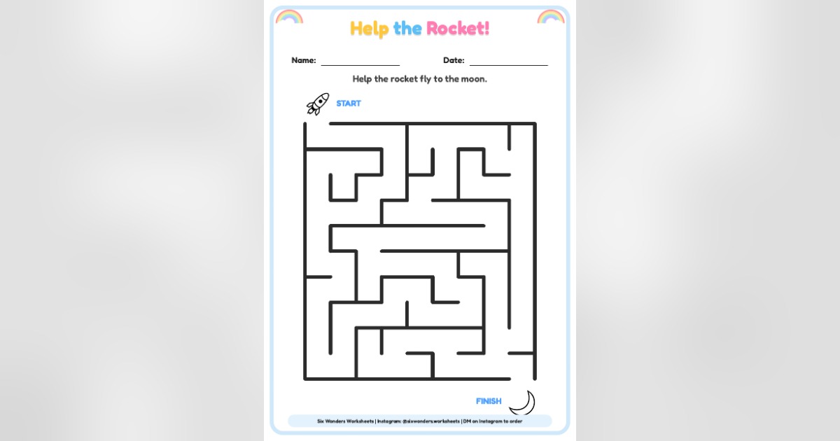 Six Wonders Starter Pack: 50 Worksheets (Ages 3 to 6), image 4