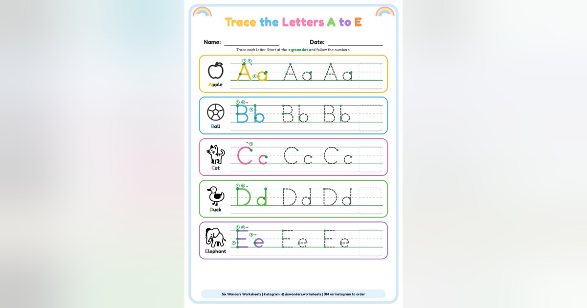Six Wonders Starter Pack: 50 Worksheets (Ages 3 to 6), image 2