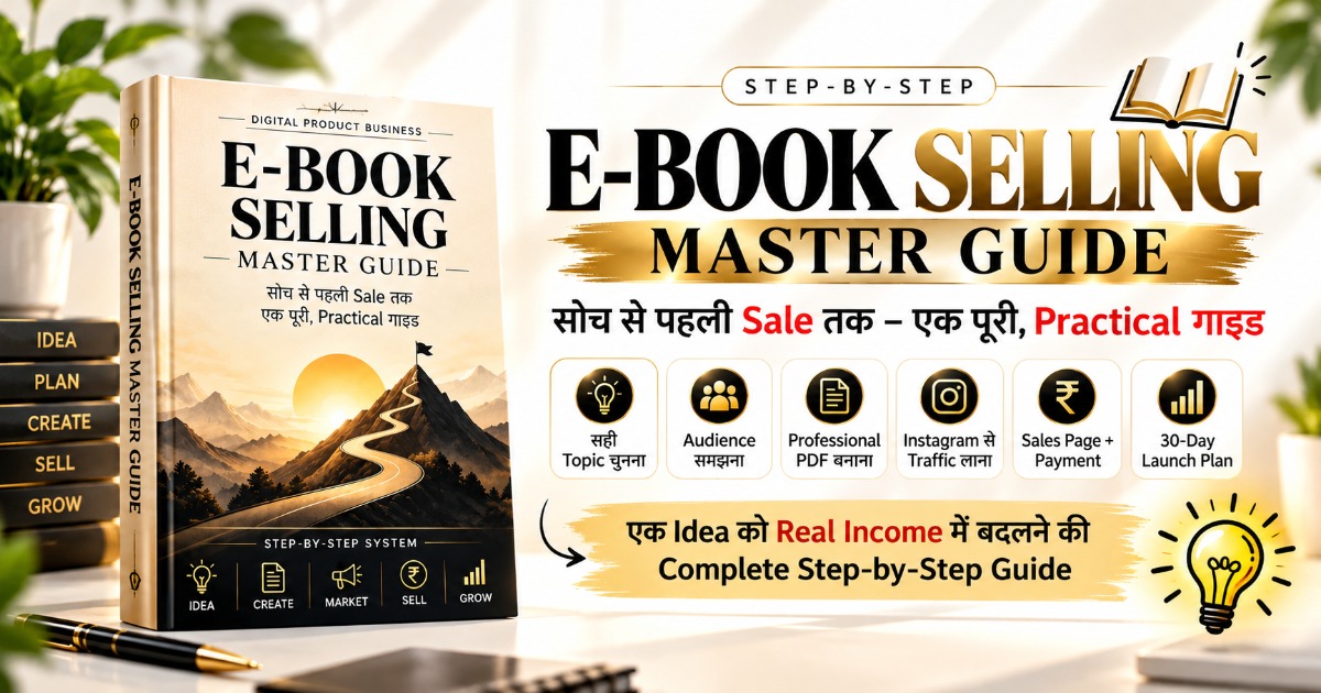 E-Book Selling Master Guide | Idea से पहली Sale तक पूरी Step-by-Step Guide