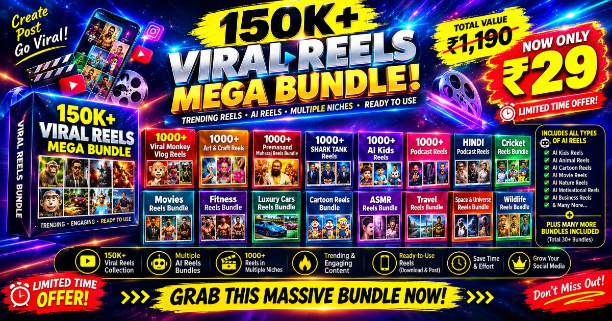 150k viral reel bundle β€οΈβπ©Ή