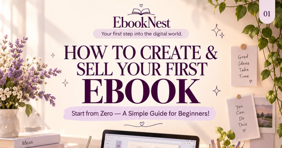 How to Create & Sell Your First eBook | Beginner's Guide| english