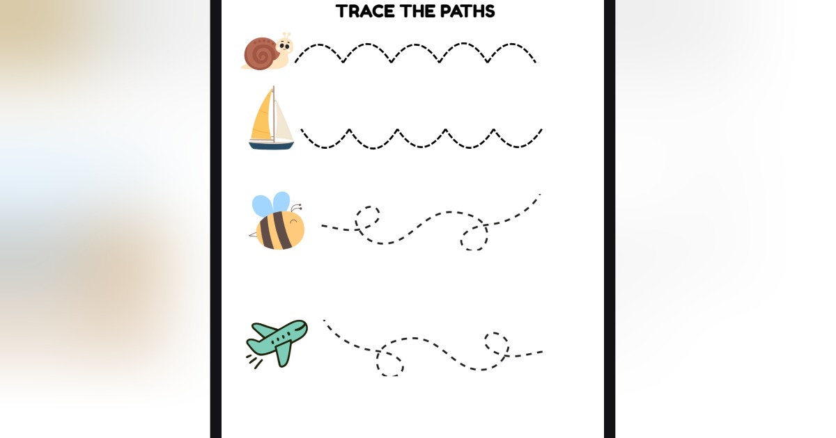 Preschool pencil control work book, image 4