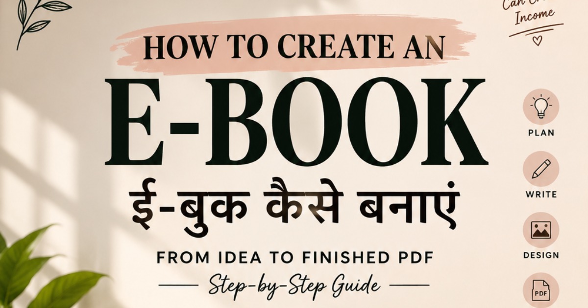 How to Create an E-Book — ई-बुक कैसे बनाएं