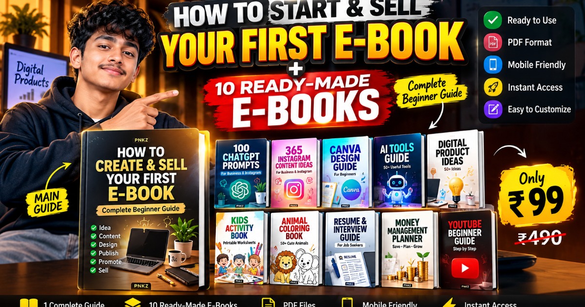 How to Start & Sell Your First E-Book + 10 Ready-Made E-Books