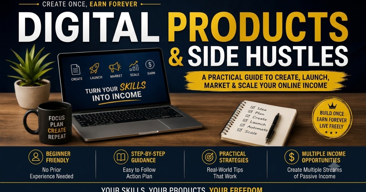 Side-Hustle & Make Money with Digital Products — The Complete Beginner's Playbook