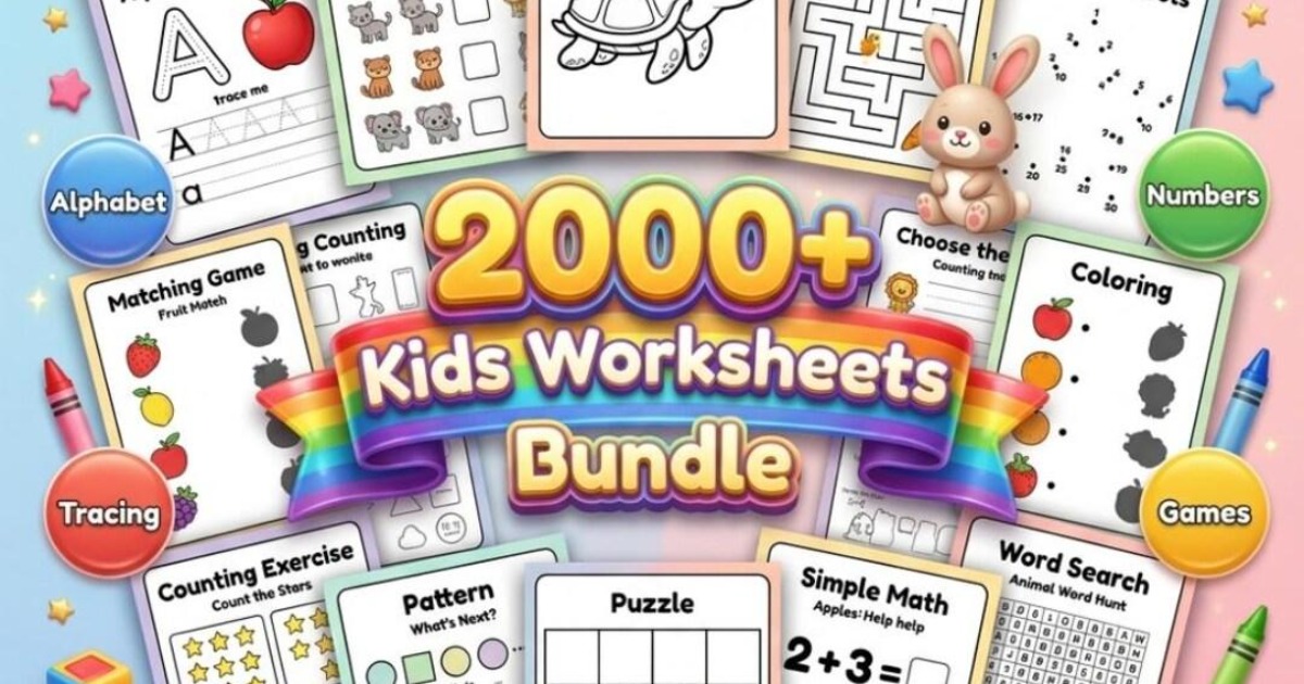 20,000+ Kids' Printable Worksheets & Activities | Ages 2+