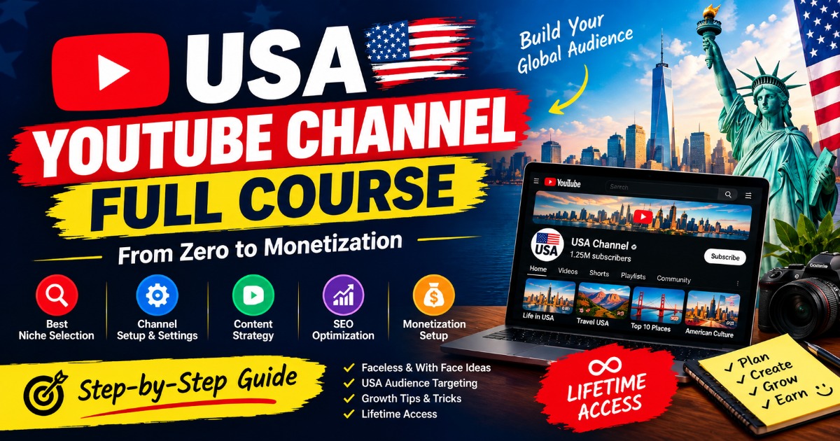 USA YouTube Channel Mastery: From Zero to Monetization