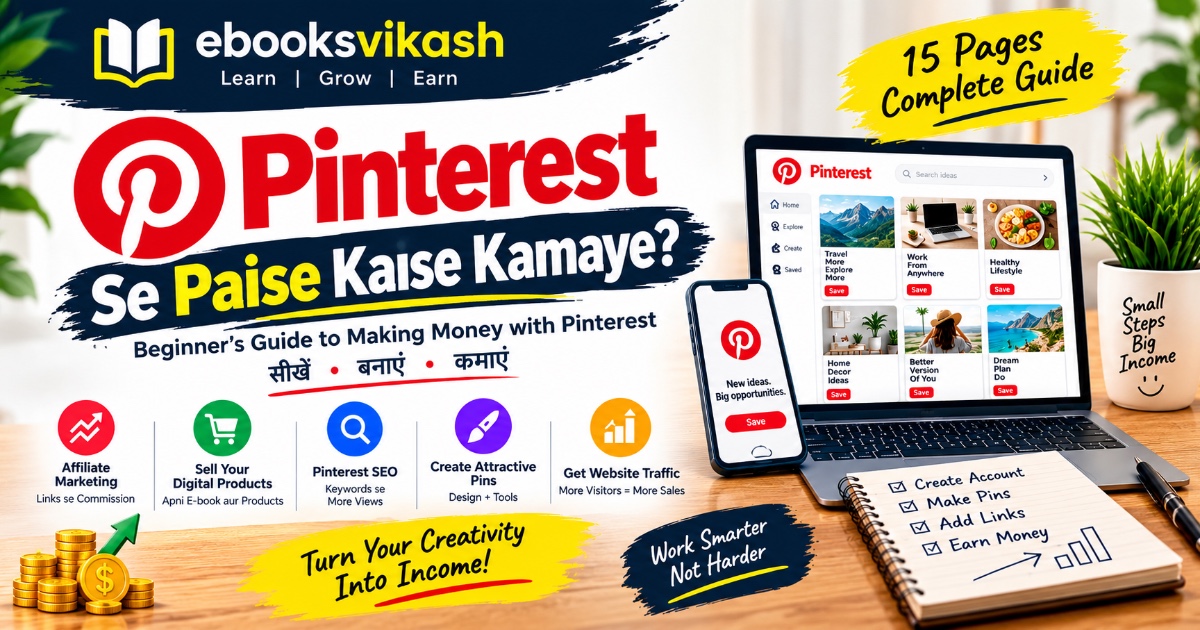 Pinterest Se Paise Kaise Kamaye? | Complete E-book Guide