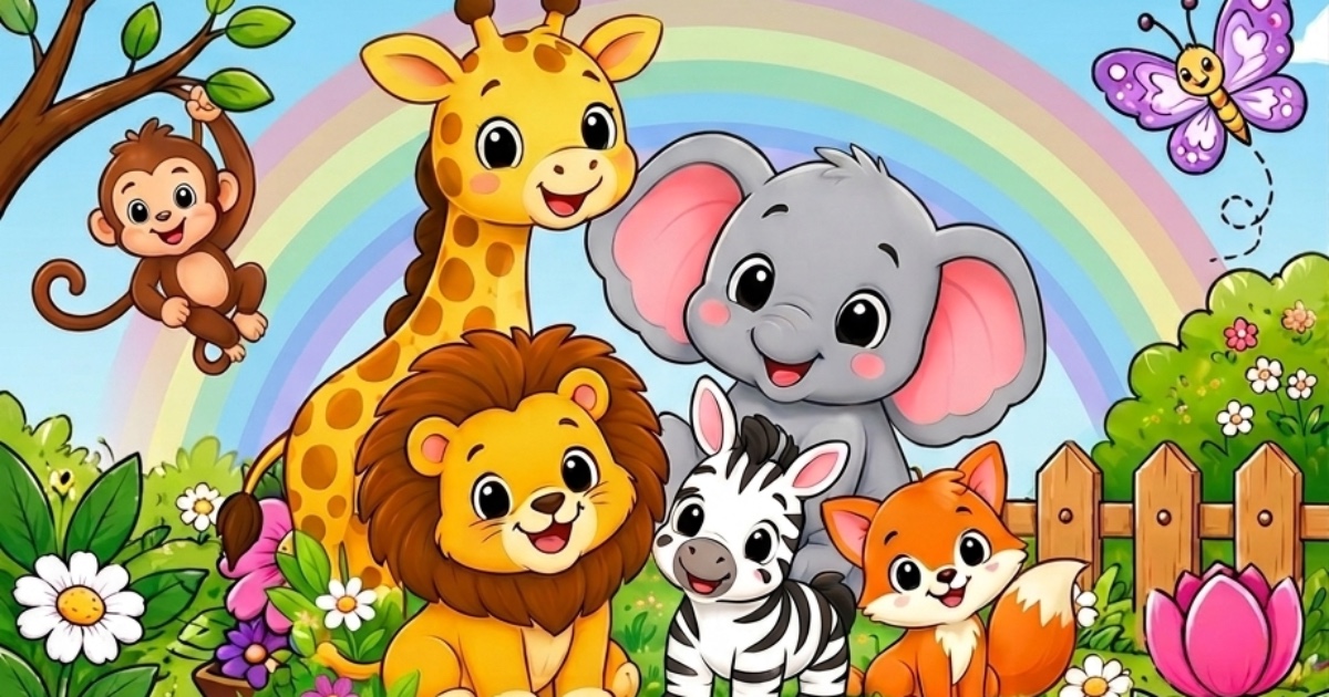 Animal colouring book
