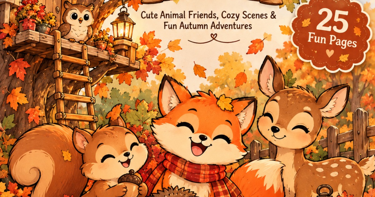Autumn Coloring Book for Kids, image 2