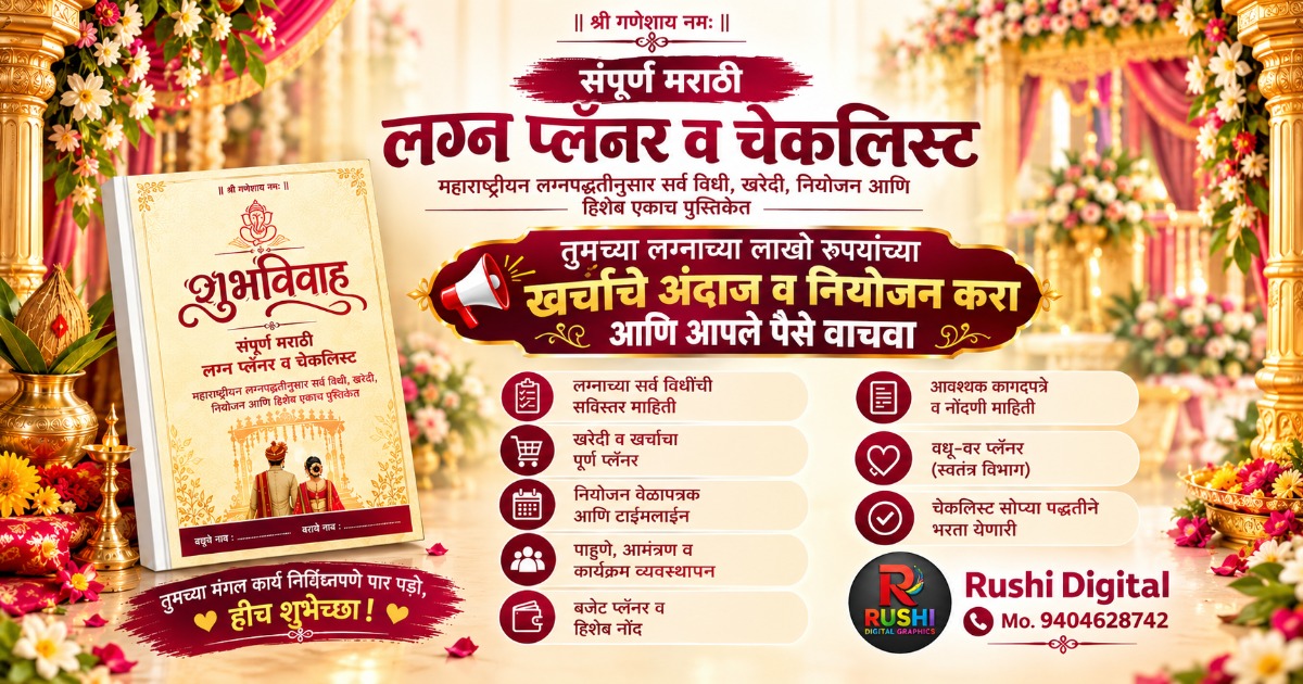 संपूर्ण मराठी लग्न प्लॅनर व चेकलिस्ट (PDF)