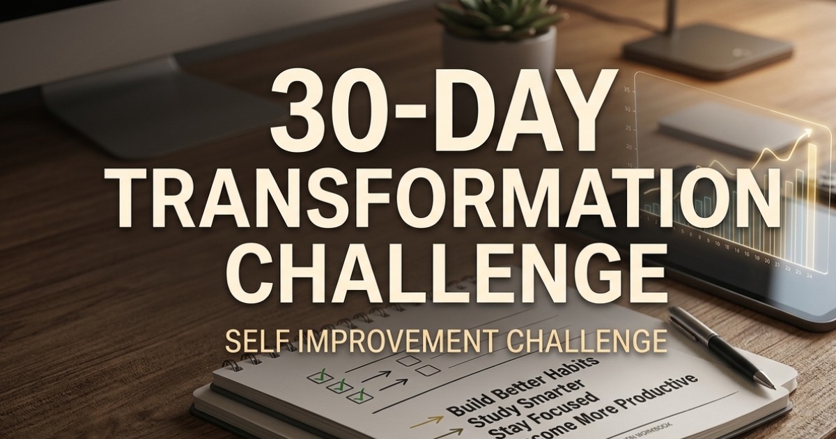 1️⃣ 30-Day Transformation Subtitle: The Self-Improvement Challenge