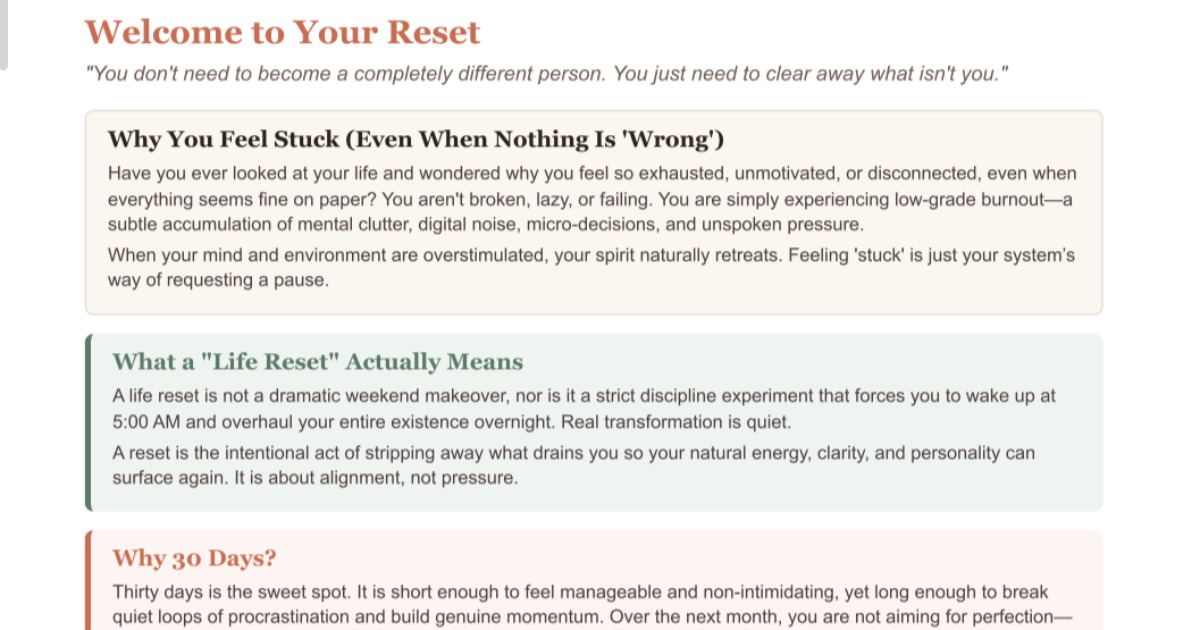 THE 30-DAY LIFE RESET, image 4