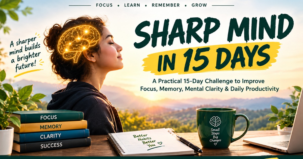 Sharp Mind in 15 Days – A Practical Guide to Better Focus, Memory & Mental Clarity
