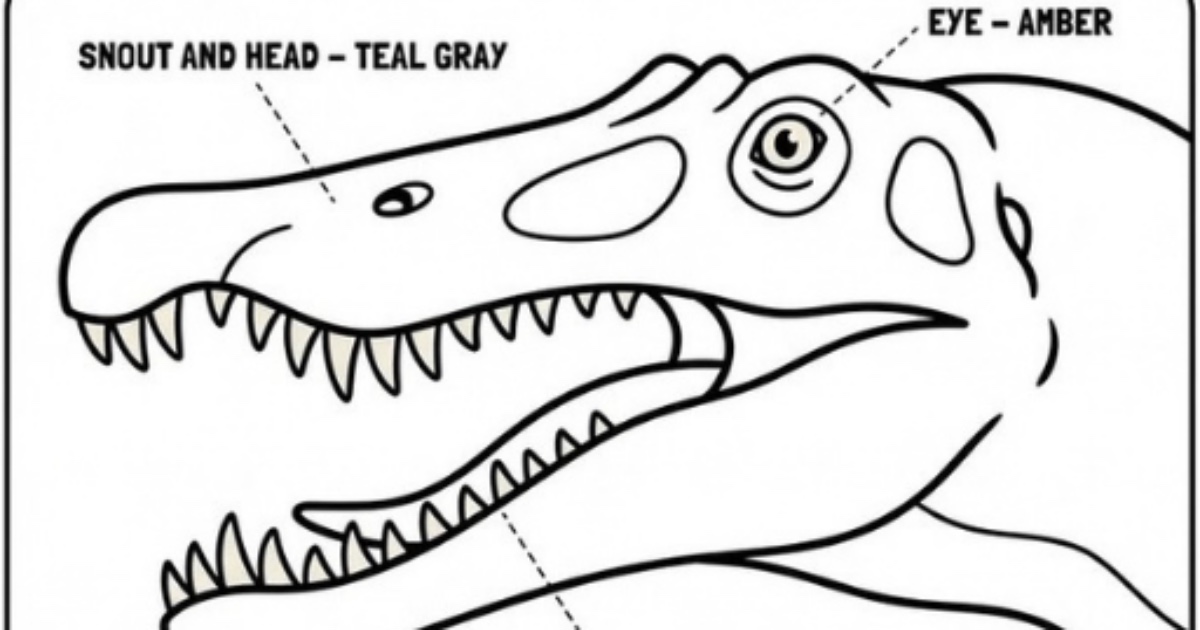 Dinosaur Coloring Book for Kids | Educational Paleontology Workbook | 8 Prehistoric Reptiles | Printable PDF | Ages 6-12, image 5