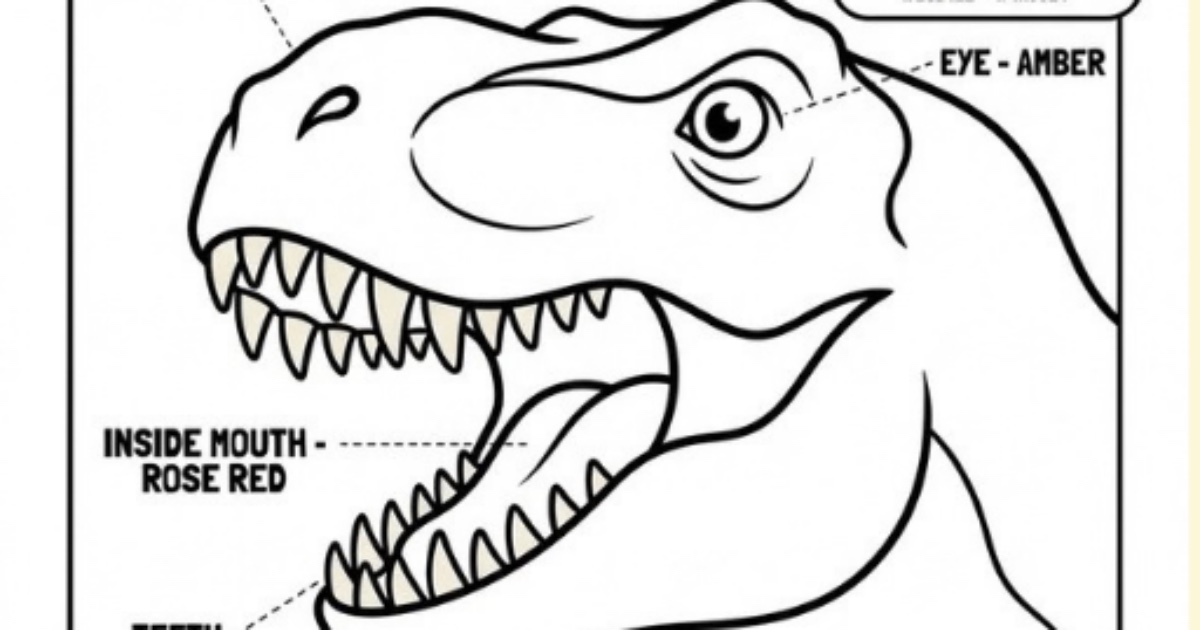 Dinosaur Coloring Book for Kids | Educational Paleontology Workbook | 8 Prehistoric Reptiles | Printable PDF | Ages 6-12, image 3