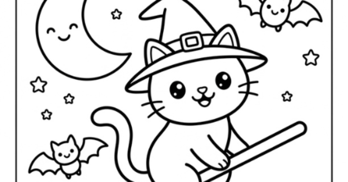 Cozy Cat Coloring Book | 52 Printable Pages | Cute Cat Scenes | Adult & Kids Coloring | Instant Download PDF, image 5