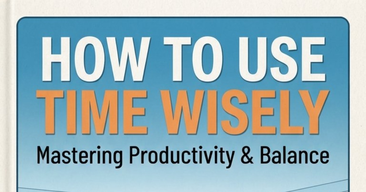 How to use time wisely